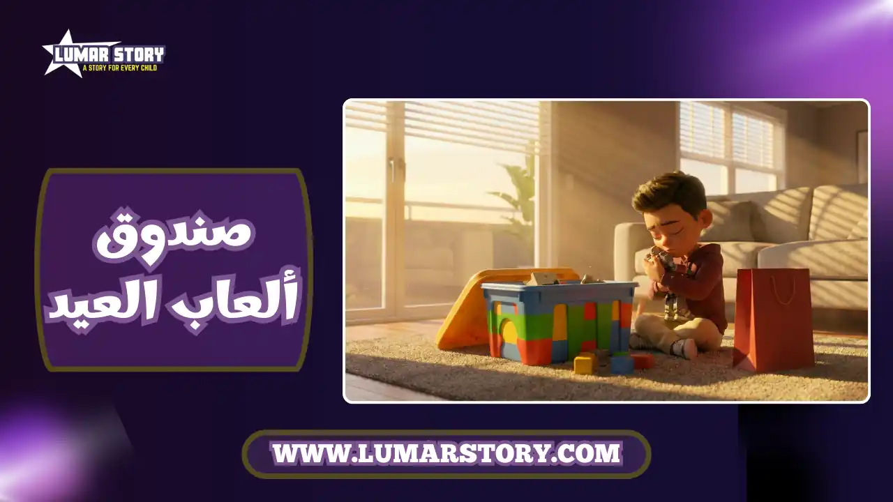 غلاف قصة صندوق ألعاب العيد للأطفال