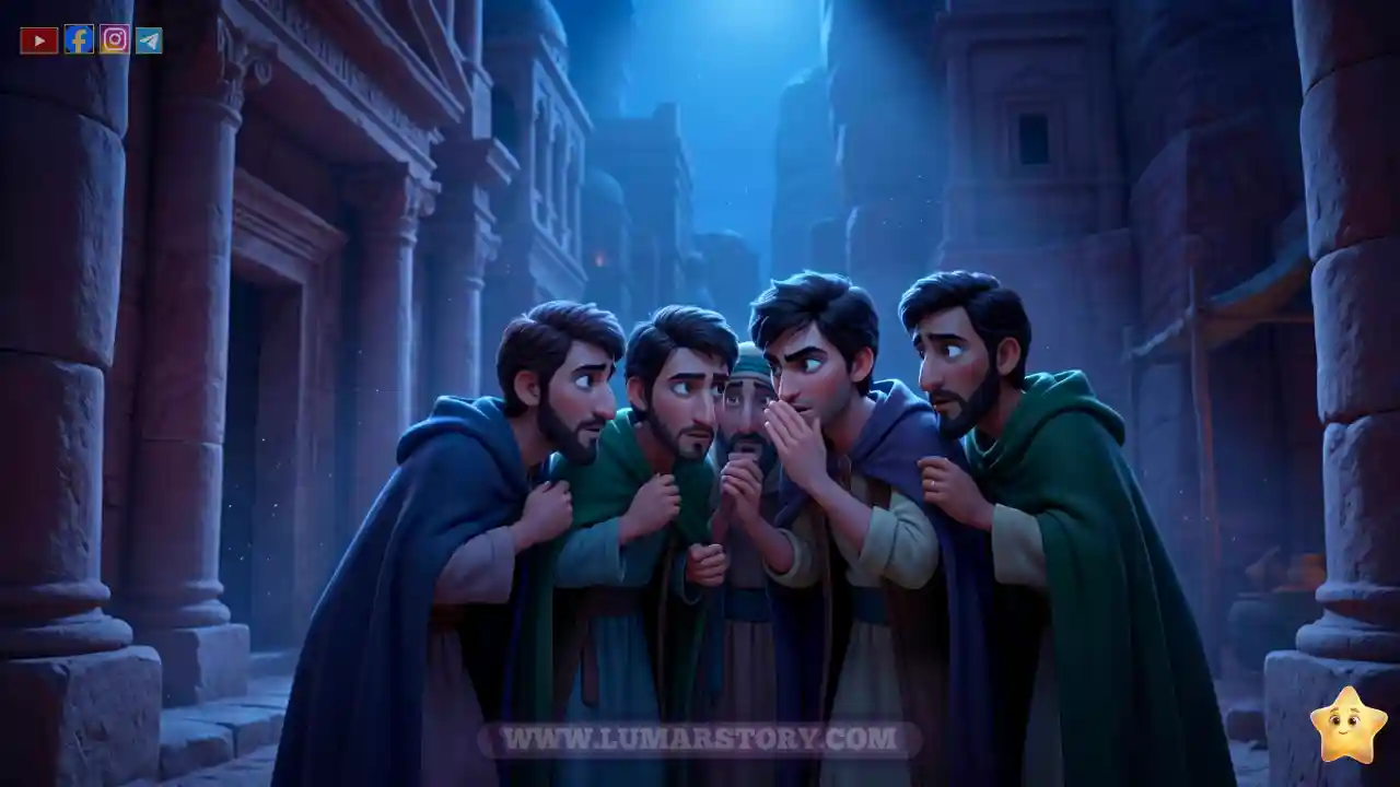 كنعان وأصدقاؤه يخططون في الليل للتخلص من ناقة الله