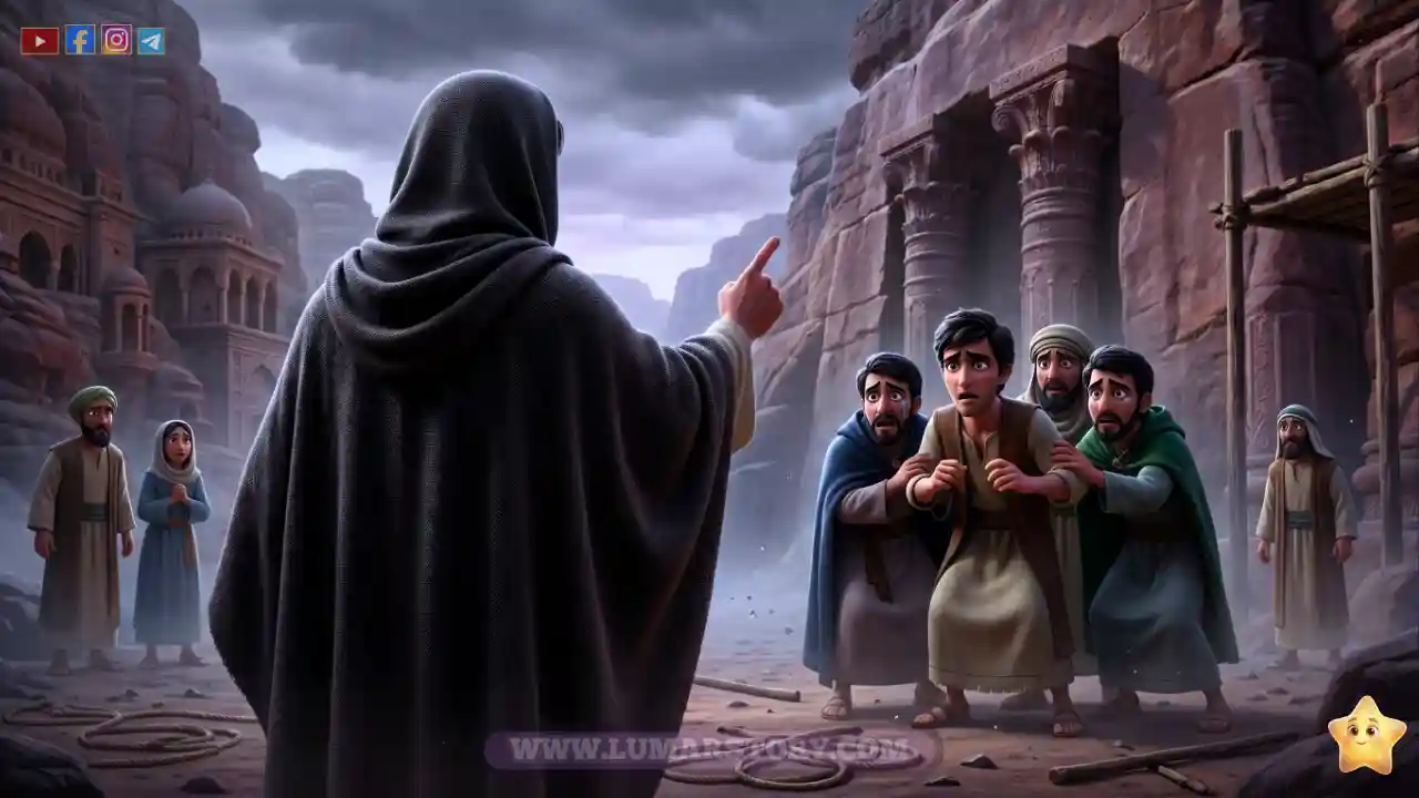 النبي صالح يحذر قومه بحزن من عذاب الله بعد إيذائهم للناقة